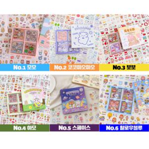 100매 선물세트 귀여운 케릭터 다꾸스티커 다이어리꾸미기 케릭터스티커 세트 어디든 붙이면 쁘띠~해져요