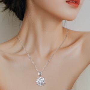 기념일 선물 천연 다이아몬드 목걸이 보석감별서 인증 알러지 방지 체인