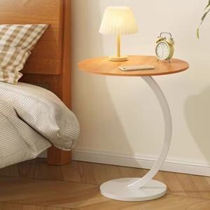 원형 커브 모던 심플 원목 거실 침대 쇼파 소파 사이드 테이블 튼튼한 보조 간이 책상 (2개이상추가할인)