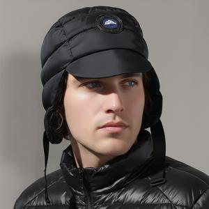 스포츠 패딩모자 방한 방수 방품 기능성 귀달이 골프 스키 남여공용