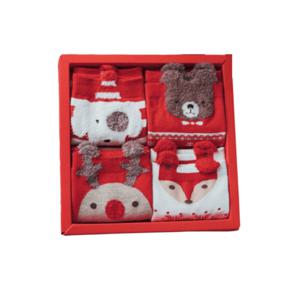 1+1 크리스마스 양말 4켤레 세트 랜덤 산타 루돌프 어린이 아동 초등 학생 학교 학원 교회 키즈 단체 선물