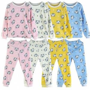 1+1 겨울 아동용 짱구 극세사 밍크 잠옷 세트 키즈 어린이 주니어 양털 여아 남아 키즈 파자마 홈웨어 기모