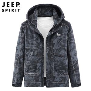 JEEPspirit  남성용 오버핏 후드점퍼 멀티포켓 캐주얼재킷