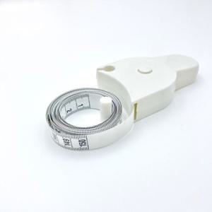 미니 원터치 피팅 줄자/허리/둘레/복부/측정/옷/휴대용/양면/인치/센티미터/자동/화이트