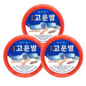웰빙헬스 WHB 고운발 풋크림 빨간통 100g X 3개