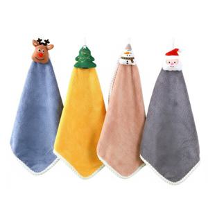 크리스마스 캐릭터 핸드 타올 고리 수건 미니 주방 타올 싱크대 답례품 초등 학교 학생 단체 선물