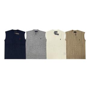 폴 로 남성 클래식 가을 나시 니트 브이넥 나시 스웨터