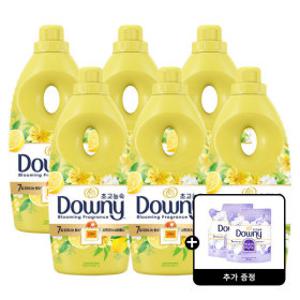 다우니 생화향기 컬렉션 시트러스 앤 버베나 1L 6개  +다우니 화이트 머스크 200mL 2개