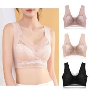 2+1세상편한 레이스 심리스 브라 3P (스킨블랙핑크) 스포츠 학생 여성 속옷 란제리