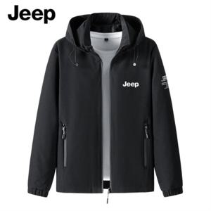 지프 JEEP 탈부착 후드 트레이닝 재킷 남자 추동 등산 코트 낚시복 야외