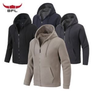 겨울 버팔로 남자 보아털 후드 집업자켓 후리스 집업점퍼 뽀글이 양털 기모점퍼 후드티 BFL