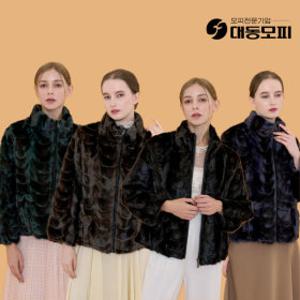 역시즌초특가대동모피하프문 패션 밍크 스크랩 코트