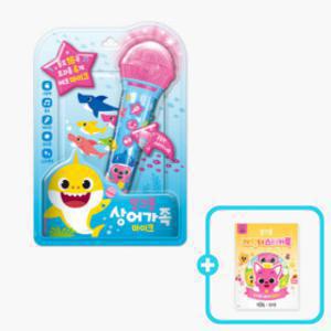 SET 핑크퐁 상어가족 동요마이크+핑크퐁 미니스티커북(랜덤) 노래 마이크 스티커북 선물세트 어린이집