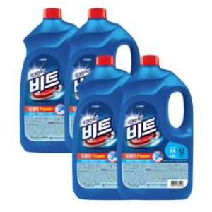 비트 딥클린파워 액체세탁세제 일반/드럼 겸용 용기 4L 4개(BOX)