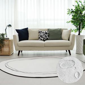 자체제작 국내산 더블라인 비정형 방수 사계절 포인트 러그 카페트 중형 대형 감각적인 디자인 러그