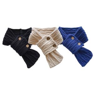 FOBIELLA 쁘띠 미니 목도리 투버튼 겨울목도리