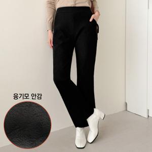 (골지기모 부츠컷) 여성 기모 골덴 부츠컷 바지 블랙+브라운