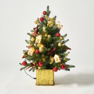 크리스마스 미니 고급 60cm 트리 풀세트 화분 전구 오너먼트 장식 포함