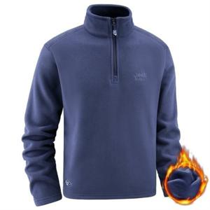 지프스피릿 남성용 후리스 스탠드 칼라 반집업 스웨트셔츠 1816