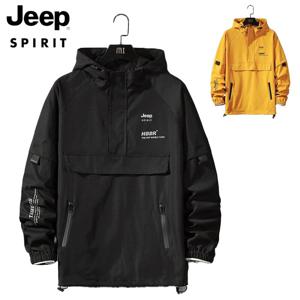 지프 JEEP SPIRIT  남여공용 아노락 반집업 바람막이 자켓 후드 점퍼