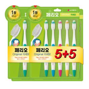 페리오 오리지널 미세모 칫솔 5+5입 2개