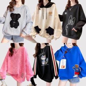 712기모 겨울 가을상품 빅사이즈 후드여성맨투맨티셔츠 여자MTM 롱긴팔티 루즈핏(새로본)