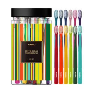 (50%특가) 쿤달 소프트 앤 클린 항균 이중미세모 칫솔 부드러운모 12개입 세트