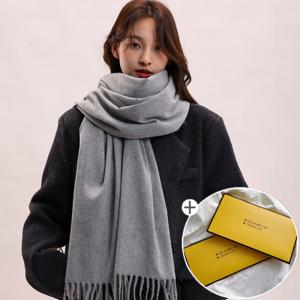 선물포장 클래식 머플러 남자 여자 목도리 커플 울 캐시미어 16색상 이니셜가능 남친선물