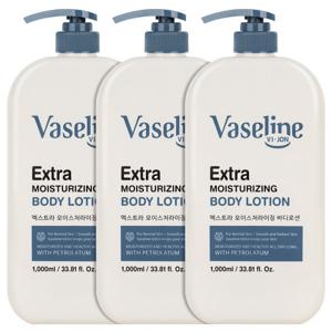 바세린 대용량 고보습 바디로션 바디크림 1000ml 3개