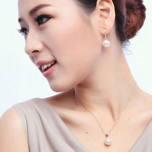 프리미엄 진주목걸이 925실버 은목걸이 핵진주 결혼식 하객룩 목걸이 고급사은품