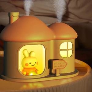 NEO2M 레빗 하우스 미니 가습기 LED 무드등 USB 저소음 스프레이 가습기 M351