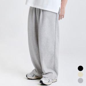 원턱 와이드 스웨트 팬츠 기모 트레이닝 긴 바지 트레이닝복 스웻팬츠 츄리닝 추리닝 남자