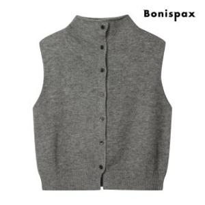 (대구신세계)버튼 포인트 모크넥 니트 베스트 (XP9VT001M0)