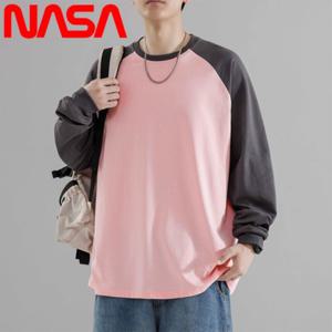 NASA 유니온 긴팔 맨투맨 남성 봄가을 신상 아메리칸 빈티지 컬러 캐주얼 이너 라운드 티셔츠