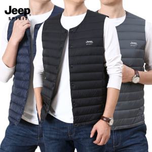 지프 JEEP SPIRIT 다운 베스트 재킷 겨울 남성 오리털 조끼 8909