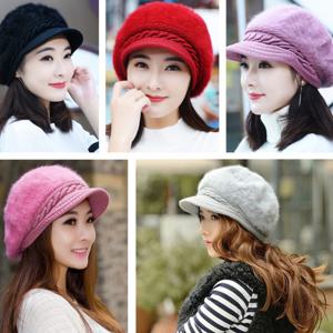 앙고라 보아 캡모자 가을 겨울 방한 패션 모자 중년 여성 벙거지 할머니 엄마 선물 방한모 털모자 버킷햇