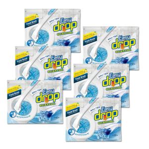 이지드롭 변기크리너 레몬향 리필 6팩 (핸들 미포함)