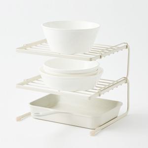 주방정리용품 SOK 마일드 2단 정리대 M 크림 다용도렉