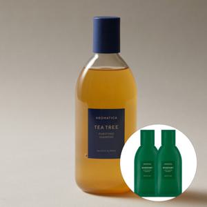 비건뷰티 아로마티카 티트리 퓨리파잉 샴푸 400ml (캡형) 지성 시원한 쿨샴푸 유분케어 +로즈마리샴푸 20ml