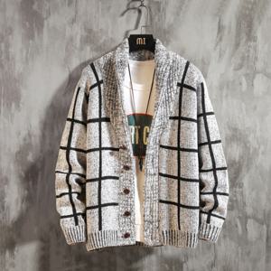남자 가을 겨울 니트 가디건 빅사이즈 오버핏 남성 아우터 자켓 후드집업