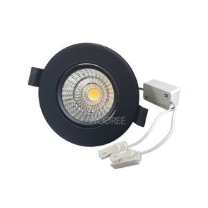 LED할로겐 매입등 COB 포인트조명 3인치5W(블랙-전구색) 일체형