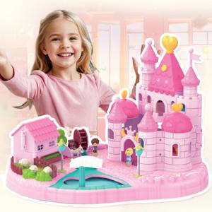 마그네틱 인형의집 자석인형 맥랜드 매직캐슬 공주왕자 라이트 뮤직 가구DIY조립 3층집 틱톡인기장난감