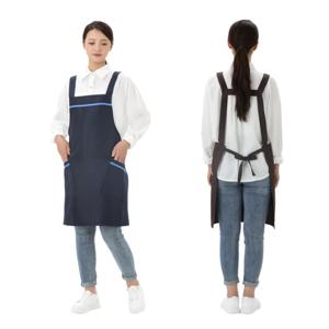 구김없는 한 줄 H형 투포켓 앞치마