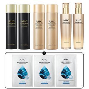 AHC 바이탈 골든콜라겐/블랙캐비어/리뉴에이지 2종세트 특가 + (증정)에센셜 마스크팩 25g 3매