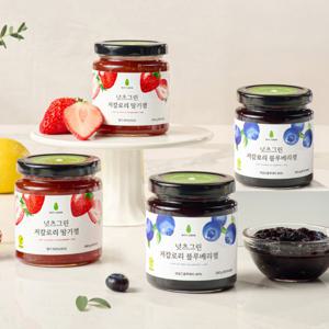 넛츠그린 저당 저칼로리 블루베리잼 딸기잼 240g 1+1 골라담기