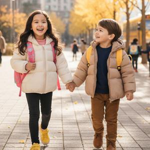 러블리 키즈 패딩 남아 여아 경량 숏패딩 어린이집 유치원 데일리 룩