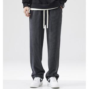 남자 코듀로이 기모 콤보 세미 와이드 조거 밴딩 바지 남성 골지 패셔너블 골덴 주름팬츠 (2장이상추가할인)