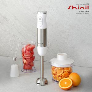 4 IN 1터보스틱 핸드블랜더 스텐봉 초강력 핸드 믹서기 다지기 커터기 거품기 계량컵 포함 마늘 야채 80ASK