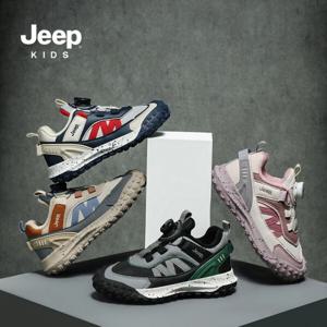 지프 JEEP 가을과 겨울 기모 보온 아웃도어 운동화 어린이 캐주얼화 미끄럼 방지