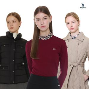 (20+10쿠폰+무배) 닥스·헤지스 여성 골프 FW 패딩·니트·티셔츠·ACC 시즌 컬렉션